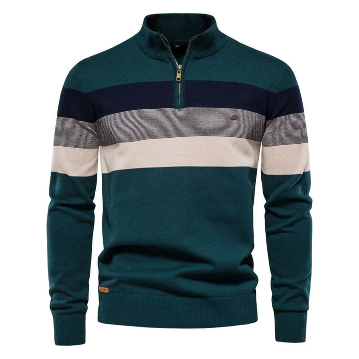Sebastian™ - Bequemer Pullover mit Viertelreißverschluss