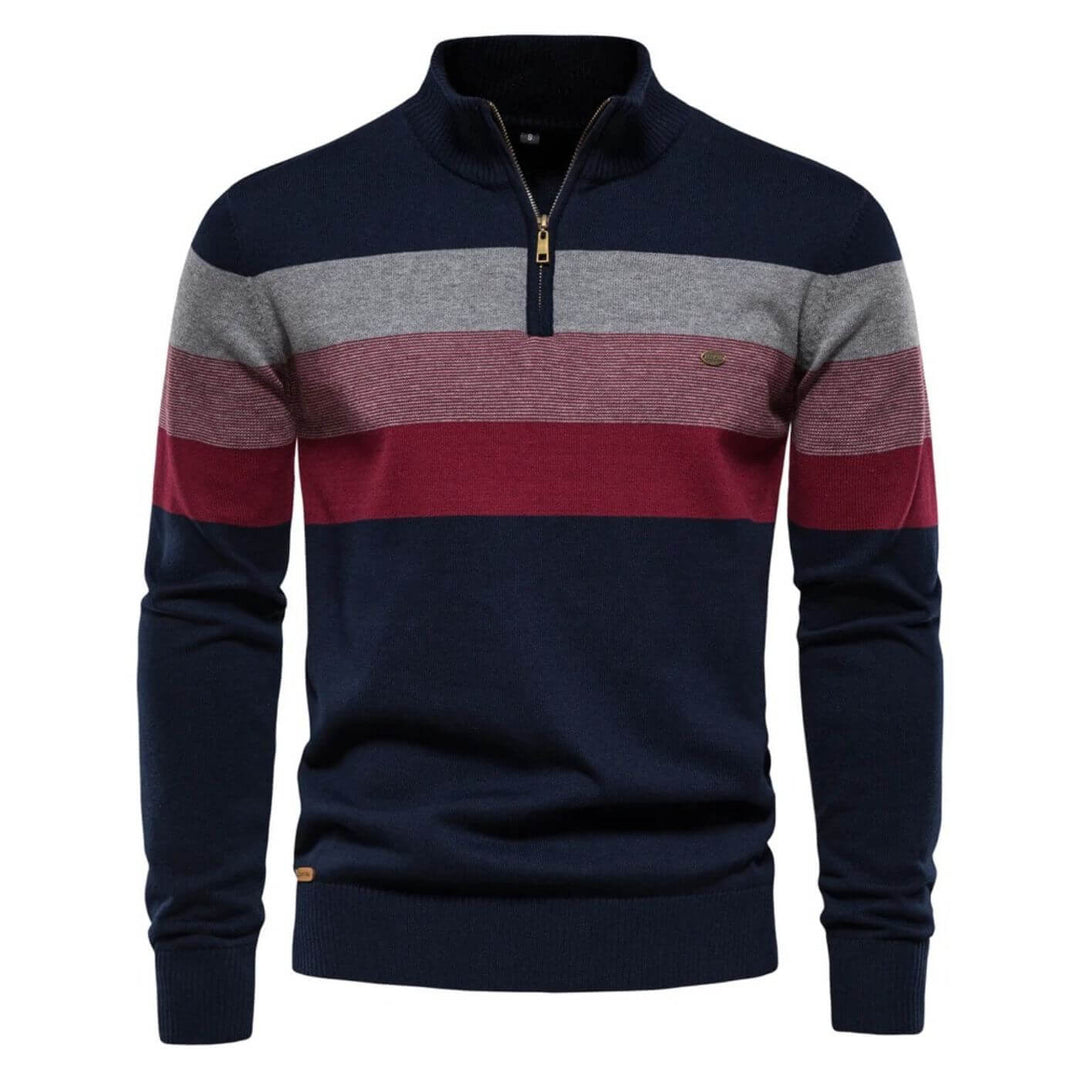 Sebastian™ - Bequemer Pullover mit Viertelreißverschluss