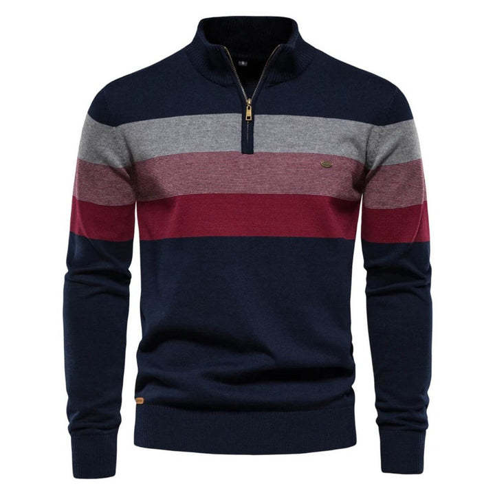 Sebastian™ - Bequemer Pullover mit Viertelreißverschluss