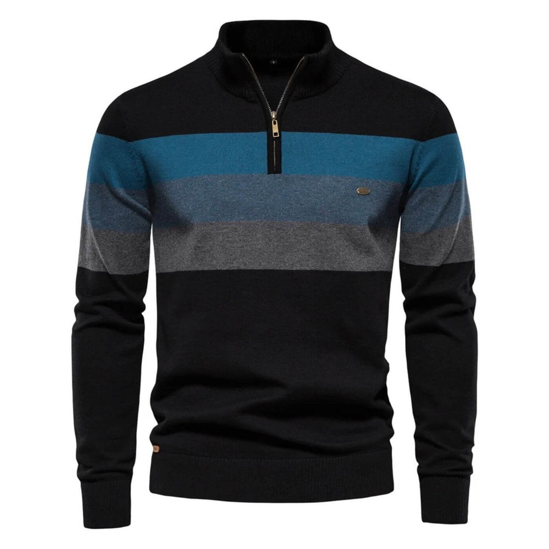 Sebastian™ - Bequemer Pullover mit Viertelreißverschluss